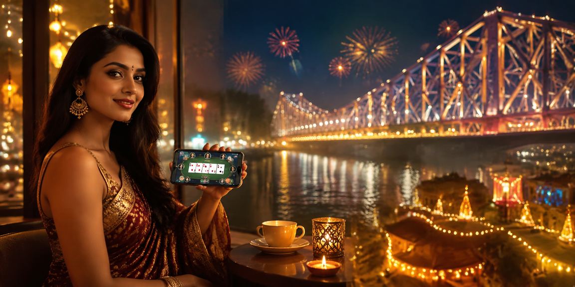 Festive lights in Kolkata with online gaming theme
